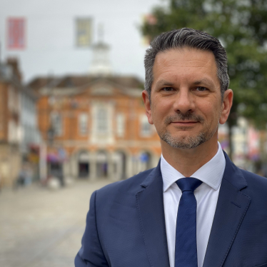 Steve Baker in Wycombe High Street